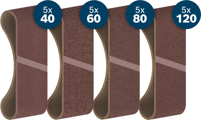 PRO X440 brusna traka, 100×610 mm, G5×40/5×60/5×80/5×120, 20 delova 2608623334