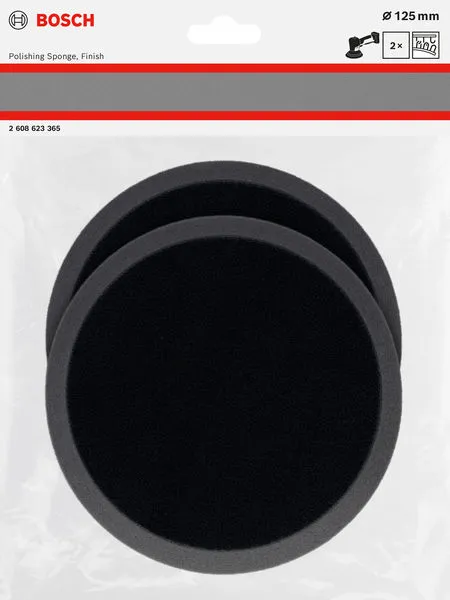 Sunđer za poliranje, 125 mm, završna obrada, 2 dela 2608623365