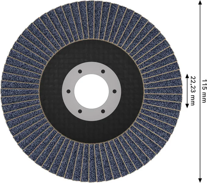 X451 lamelna brusna ploča, 115×22,23 mm, G80, T29, 60 delova 2608626125
