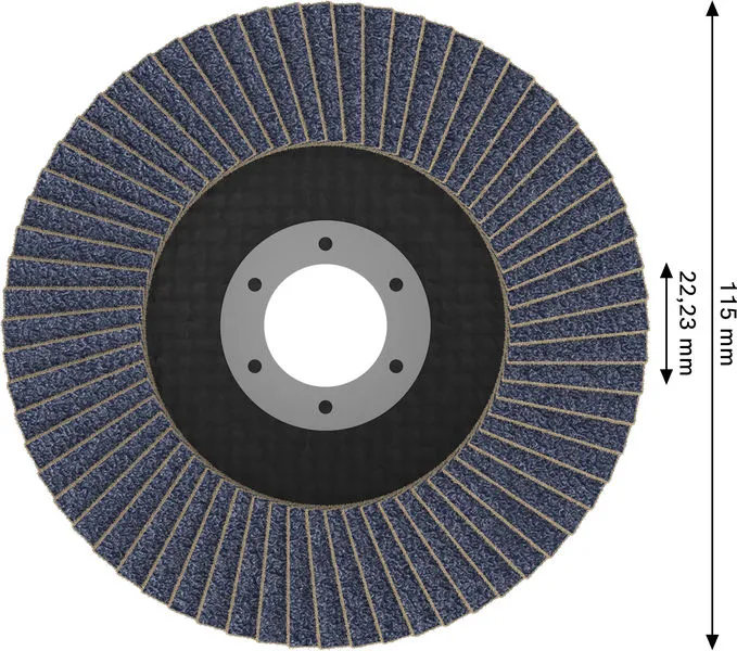 X451 lamelna brusna ploča, 115×22,23 mm, G60, T27, 60 delova 2608626131