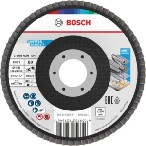 Bosch X451 lamelna brusna ploča, 115×22,23 mm, G80, T27, 15 delova 2608626134