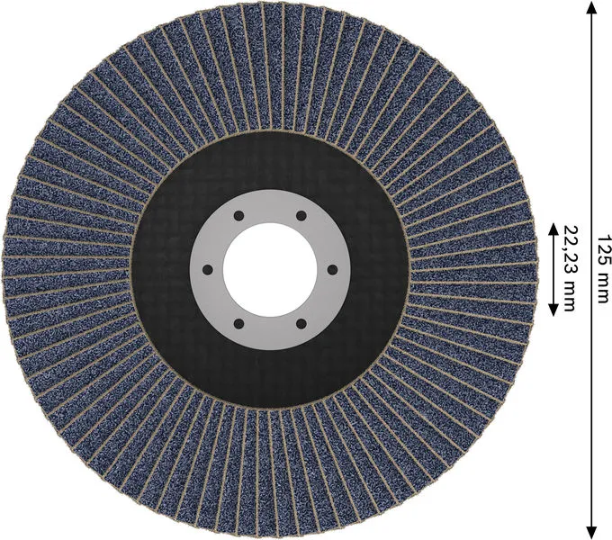 X451 lamelna brusna ploča, 125×22,23 mm, G120, T29, 60 delova 2608626143