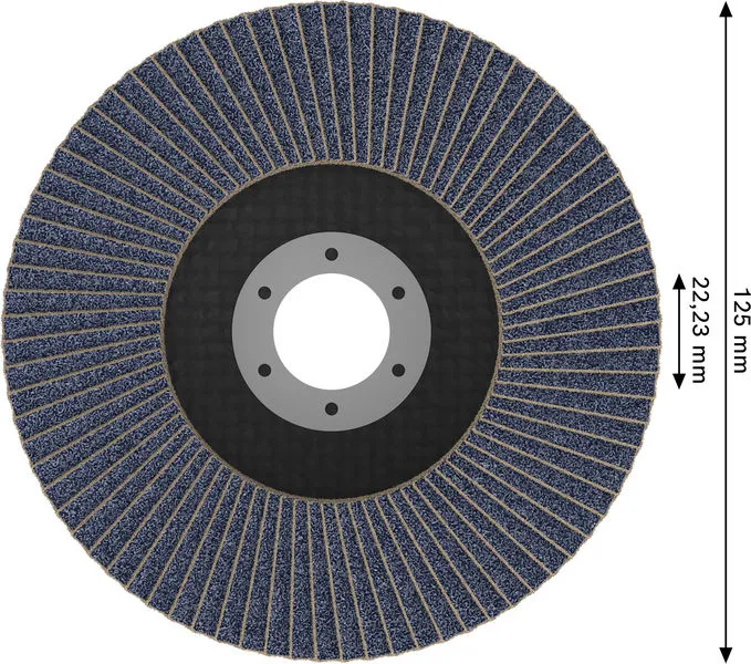 X451 lamelna brusna ploča, 125×22,23 mm, G120, T27, 60 delova 2608626151