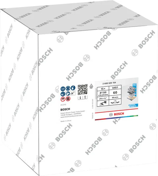 X451 lamelna brusna ploča, 150×22,23 mm, G60, T29, 15 delova 2608626154