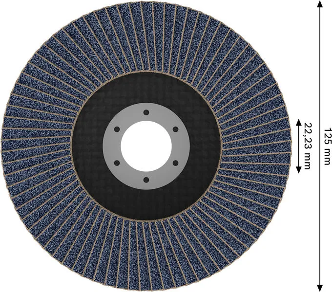 X451 lamelna brusna ploča, 125×22,23 mm, G80, T27, 15 delova 2608626181