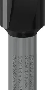 Bosch PRO ravno glodalo dva žleba Ø 14×L 19,6, prihvat 8 mm 2608628375