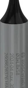 Bosch PRO ravno glodalo jedan žleb Ø 3×L 8, prihvat 8 mm 2608628376