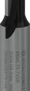 Bosch PRO ravno glodalo dva žleba Ø 6×L 15,7, prihvat 8 mm 2608628379
