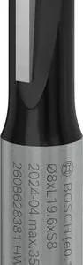 Bosch PRO ravno glodalo dva žleba Ø 8×L 19,6, prihvat 8 mm 2608628381