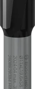 Bosch PRO ravno glodalo dva žleba Ø 11×L 19,6, prihvat 8 mm 2608628384