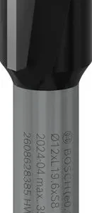 Bosch PRO ravno glodalo dva žleba Ø 12×L 19,6, prihvat 8 mm 2608628385