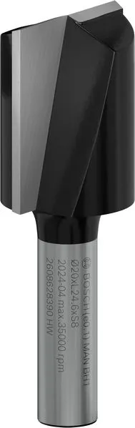 Bosch PRO ravno glodalo dva žleba Ø 20×L 24,6, prihvat 8 mm 2608628390