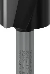 Bosch PRO ravno glodalo, dva žleba, Ø 3/4×L 49/64", prihvat 1/4" 2608628414