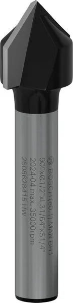 Bosch PRO glodalo za V-kanale, 90°×Ø 1/2", prihvat 1/4" 2608628415