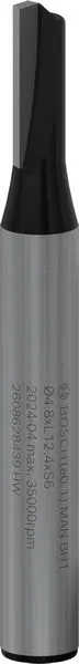 Bosch PRO ravno glodalo, jedan žleb, Ø 4,8×L 12,4, prihvat 6 mm 2608628439