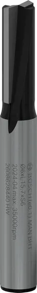 Bosch PRO ravno glodalo, dva žleba, Ø 6×L 15,7, prihvat 6 mm 2608628440