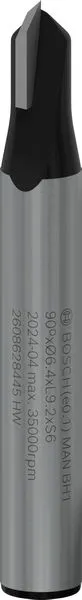 Bosch PRO glodalo za V-kanale, 90°×Ø 6,4, prihvat 6 mm 2608628445