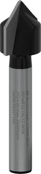 Bosch PRO glodalo za V-kanale, 90°×Ø 12,7, prihvat 6 mm 2608628447