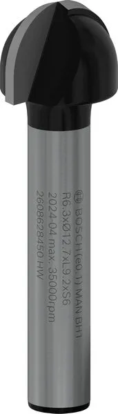 Bosch PRO glodalo za poluokrugle kanale, R 6,3, prihvat 6 mm 2608628450