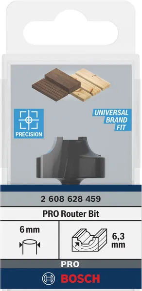 PRO ovolo glodalo, R 6,3, prihvat 6 mm 2608628459