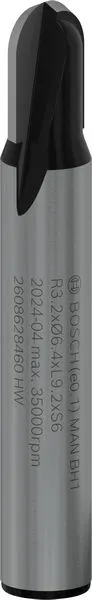 Bosch PRO glodalo za poluokrugle kanale, R 3,2, prihvat 6 mm 2608628460