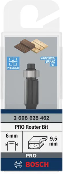 PRO glodalo za glodanje u ravni sa ležajevima na dnu, Ø 9,5×L 13,7, prihvat 6 mm 2608628462