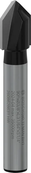 Bosch PRO glodalo za V-kanale, 90°×Ø 3/8″, prihvat 1/4″ 2608628631