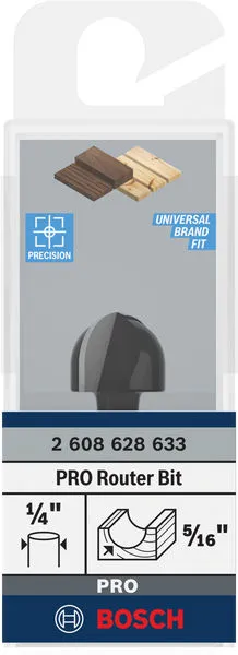 PRO glodalo za poluokrugle kanale, R 5/16″, prihvat 1/4″ 2608628633