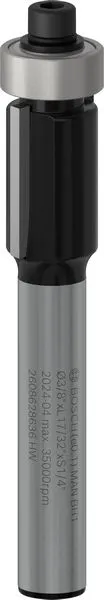 Bosch PRO glodalo za glodanje u ravni sa ležajevima na dnu, Ø 3/8"×L 17/22", prihvat 1/4" 2608628636