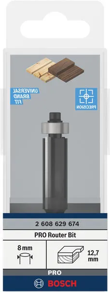 PRO glodalo za glodanje u ravni sa ležajevima na dnu, Ø 12,7×L 40, prihvat 8 mm 2608629674
