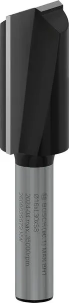 Bosch PRO ravno glodalo, dva žleba, Ø 16×L 30, prihvat 8 mm 2608629679