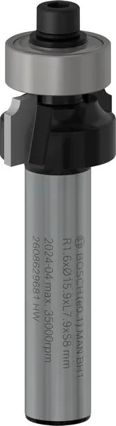 Bosch PRO glodalo za zaobljavanje, R 1,6, prihvat 8 mm 2608629681
