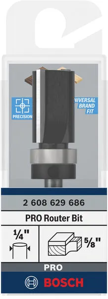 PRO glodalo za glodanje u ravni sa ležajevima na vrhu, Ø 5/8×L 1", prihvat 1/4" 2608629686