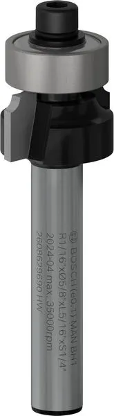 Bosch PRO glodalo za zaobljavanje, R 1/16", prihvat 1/4" 2608629690