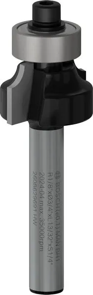 Bosch PRO glodalo za zaobljavanje, R 1/8", prihvat 1/4" 2608629691