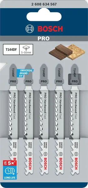 PRO Hardwood fast T144DF listovi ubodne testere 100 mm, 5 kom 2608634567
