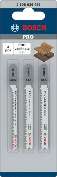Set PRO Laminate, T-prihvat 3 kom 2608636429