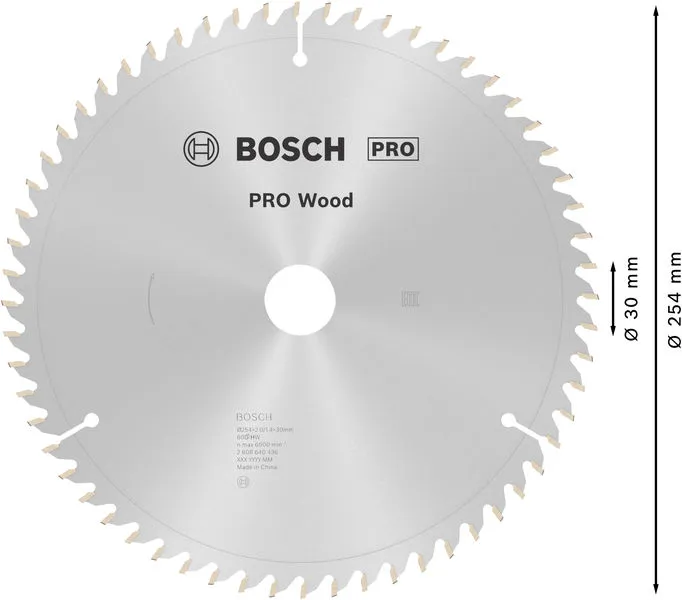 PRO Wood list kružne testere 254×2×30 mm, T60 2608640436