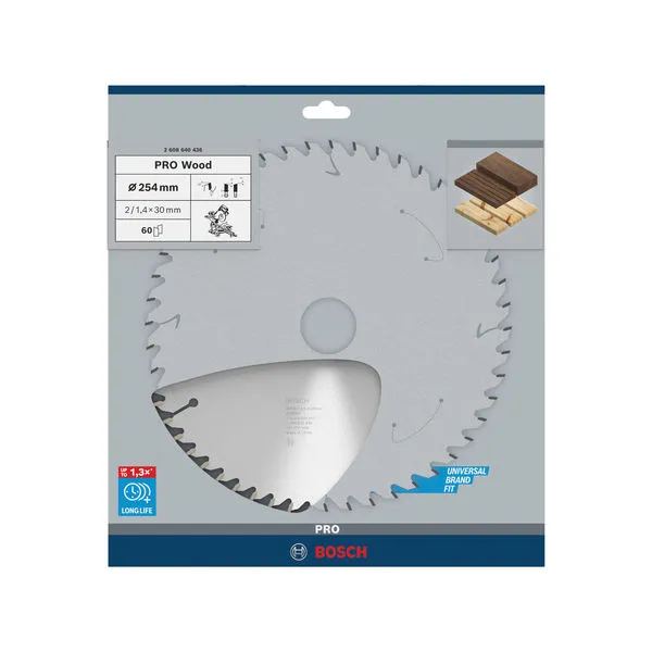 PRO Wood list kružne testere 254×2×30 mm, T60 2608640436
