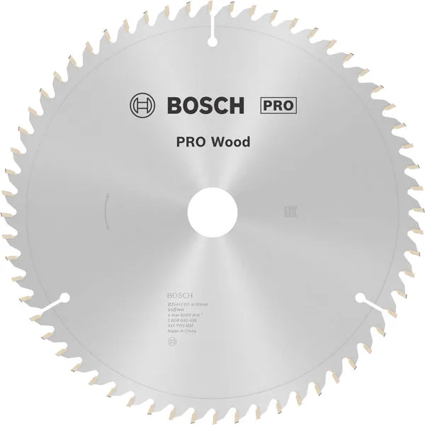Bosch PRO Wood list kružne testere 254×2×30 mm, T60 2608640436