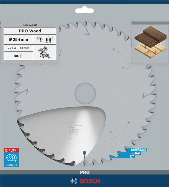 PRO Wood list kružne testere 254×2×30 mm, T40 2608640438