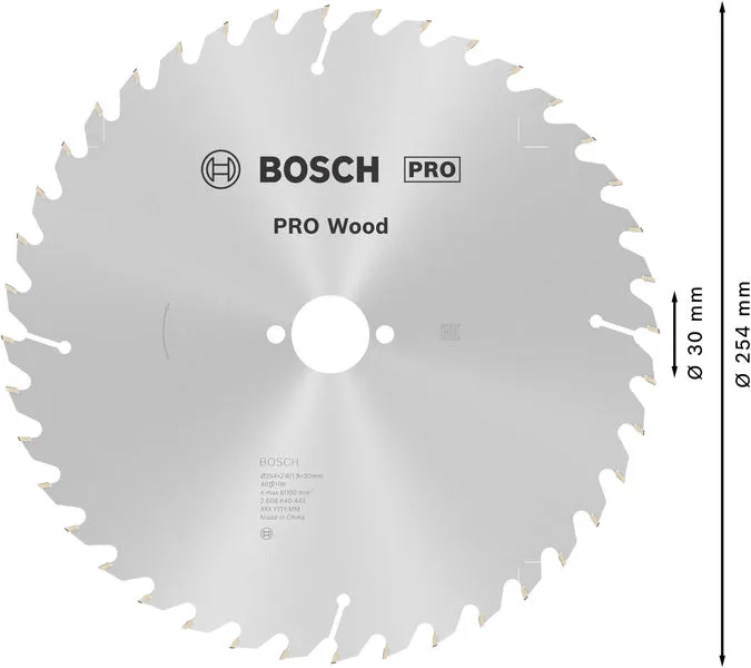 PRO Wood list kružne testere 254×2,8×30 mm, T40 2608640443