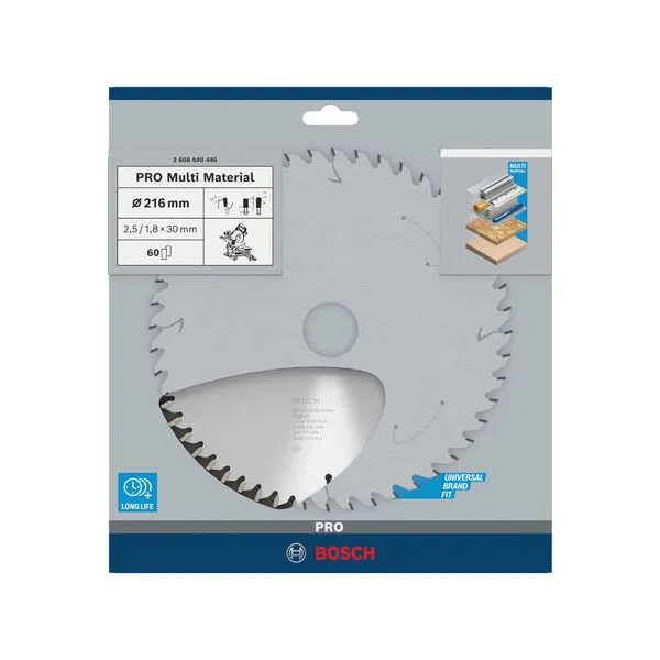PRO Multi Material list kružne testere 216×2,5×30 mm, T60 2608640446
