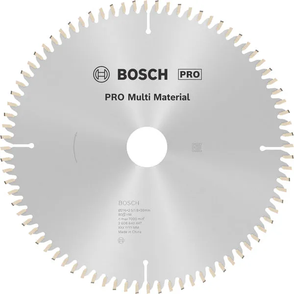 Bosch PRO Multi Material list kružne testere 216×2,5×30 mm, T80 2608640447