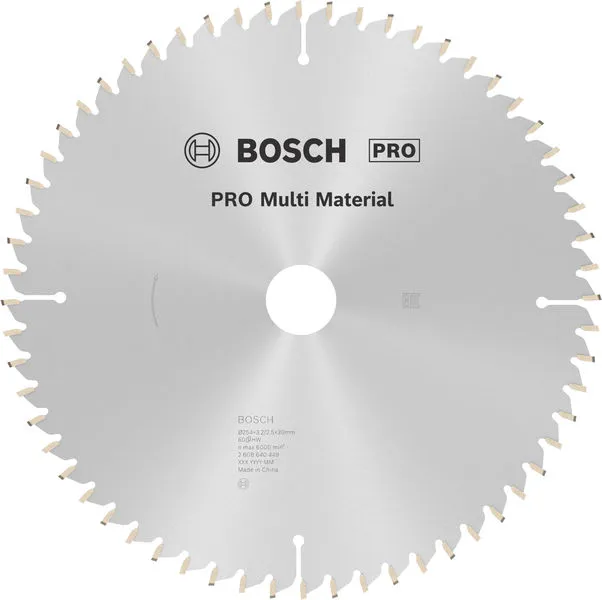 Bosch PRO Multi Material list kružne testere 254×3,2×30 mm, T60 2608640449