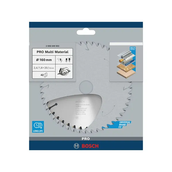 PRO Multi Material list kružne testere 160×2,4×20 mm 2608640503