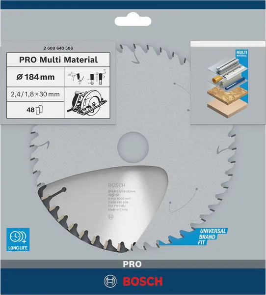PRO Multi Material list kružne testere 184×2,4×30 mm 2608640506