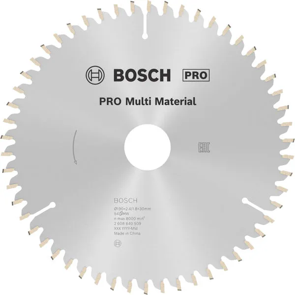 Bosch PRO Multi Material list kružne testere 190×2,4×30 mm 2608640509