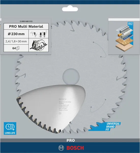 PRO Multi Material list kružne testere 230×2,4×30 mm 2608640513