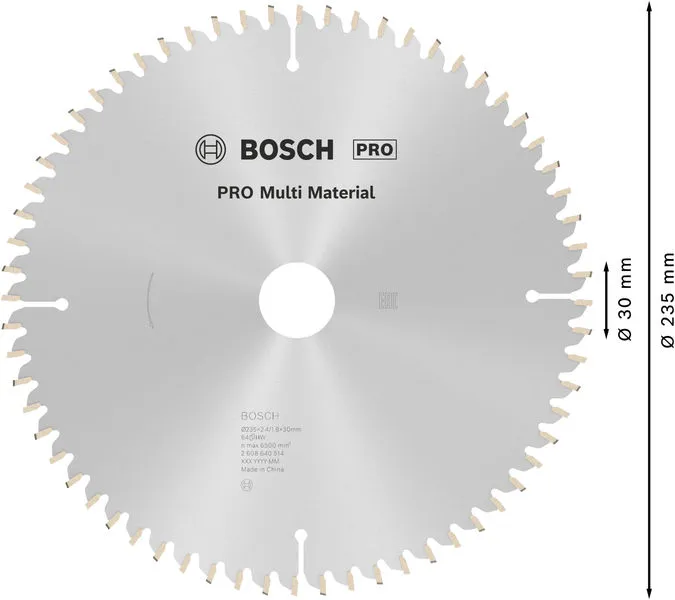 PRO Multi Material list kružne testere 235×2,4×30 mm 2608640514